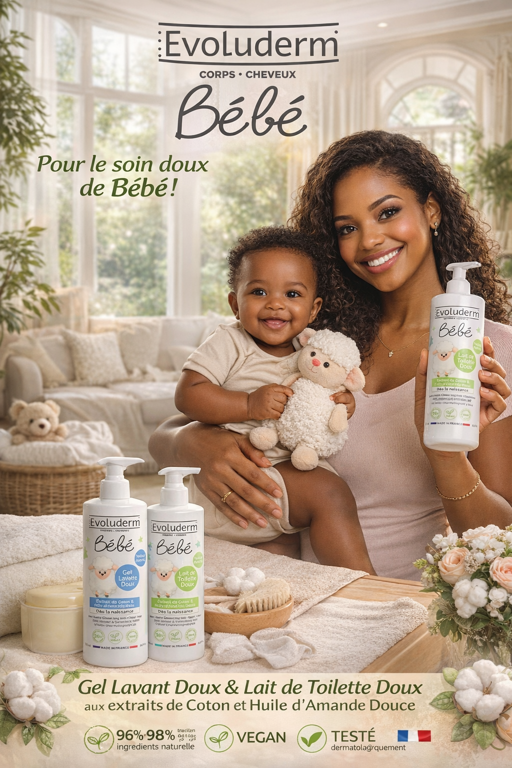 Evoluderm Bébé - Soins doux pour bébé